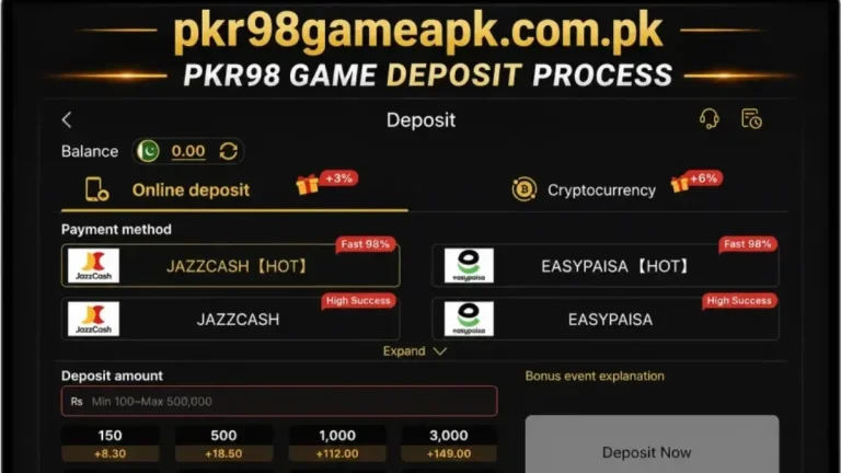 pkr98-game-deposit-process
